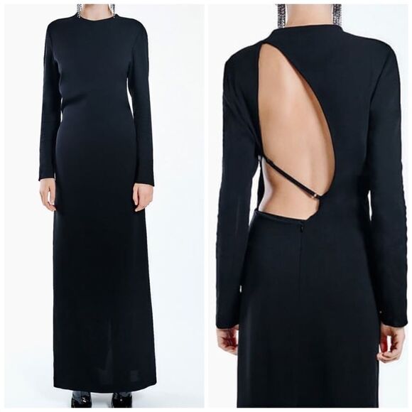 ZARA OPEN BACK DRESS LIMITED EDITION - Picture 1 of 9